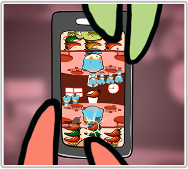 Screenshot with hand guide